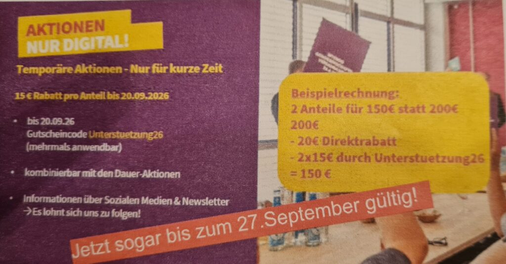 Frühbucherrabatt verlängert